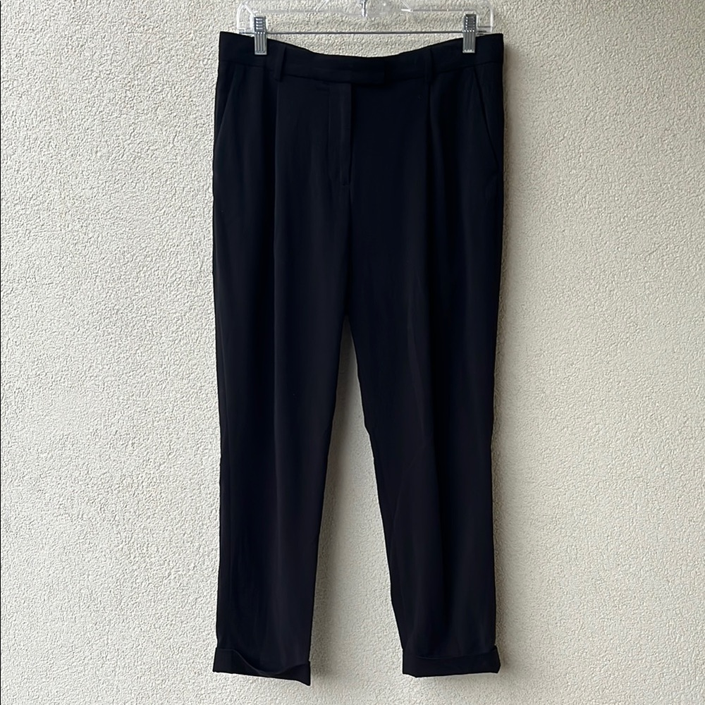 COS Silky Black Cuffed Trousers